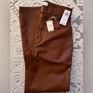 Abercrombie & Fitch - Women’s Vegan Leather 90s Straight Ultra High Rise Pants